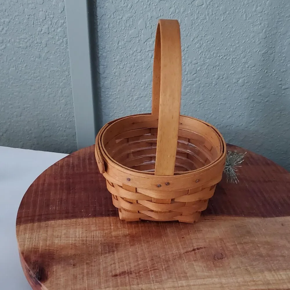 Longaberger 1993 Inaugural Basket Protector & 6 Christmas Holiday Ornaments